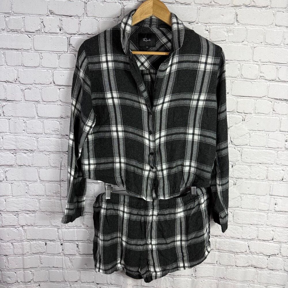 Rails Matching Pajama Set Black White Medium